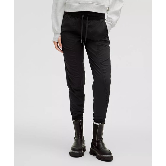 Lululemon Dance Studio Joggers Size 10 Black Full Length Mid Rise Drawstring - Picture 1 of 8